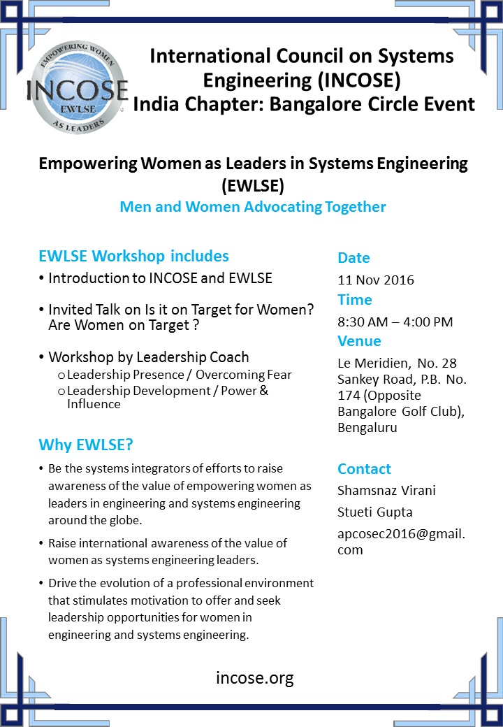 Bangalore Circle Event - EWLSE workshop